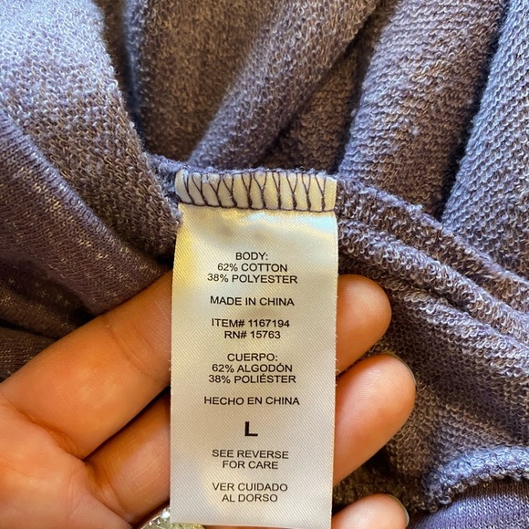 Champion Striped Purple Hoodie Women’s Size L Athletic Casual - Picture 7 of 8